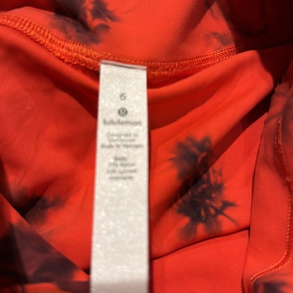 Lululemon Wunder Train High-Rise Tight 25" *Wash Tie Dye Carnation Red Black 6 - Picture 4 of 6